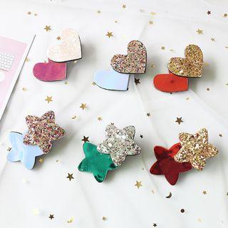 Glitter Heart / Star Hair Clip