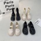 Plain Platform Mary Jane Shoes / Knit Panel Short Boots
