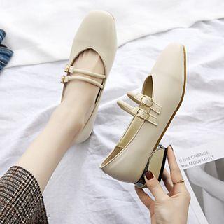 Double Strap Block Heel Mary Jane Shoes
