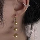 Ball Drop Ear Stud 1 Pair - Gold - One Size