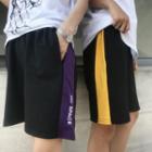 Couple Matching Color Panel Shorts