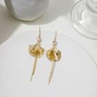 Gingko Leaf Drop Earring E4020-4 - 1 Pair - Gold - One Size