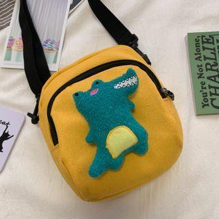 Crocodile Applique Crossbody Bag