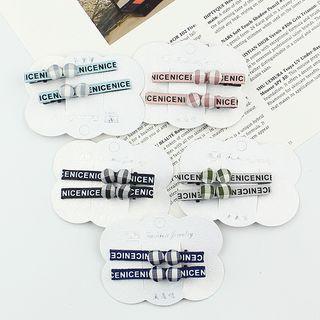 Set Of 2: Lettering Hair Clip