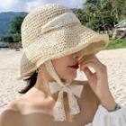 Straw Sun Hat With Lace