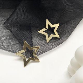 Star Drop Earring 1 Pair - Earrings - Gold - One Size