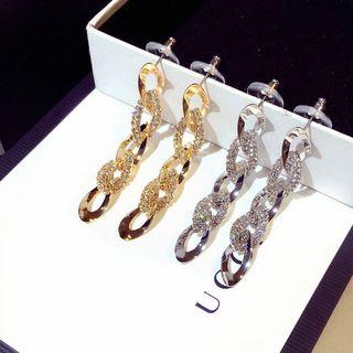 Rhinestone Chain Drop Earring