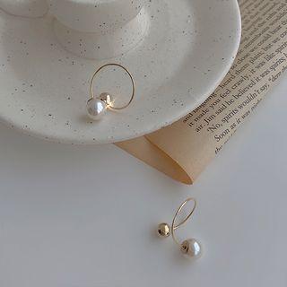 Faux Pearl Swirl Earring 1 Pair - One Size