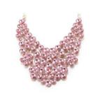 Noble And Bright Plated Gold Pink Cubic Zircon Necklace Golden - One Size