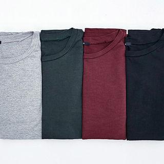 Long Sleeve Drop-shoulder Cotton T-shirt