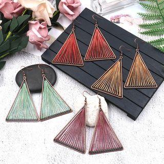 Metal Wired Triangle Dangle Earring