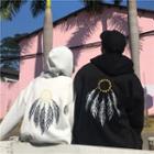 Feather Print Couple Matching Hoodie