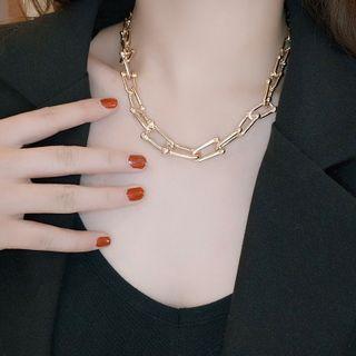 Chunky Chain Alloy Necklace / Dangle Earring