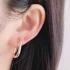 Geometric Alloy Earring 1 Pair - Clip On Earring - Gold - One Size