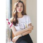 Printed Cotton T-shirt In 4 Designs