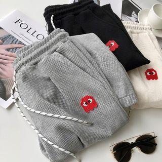 Cartoon Embroidered Leisure Pants