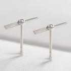 925 Sterling Silver Rhinestone Earring 1 Pair - As Shown In Figure - One Size