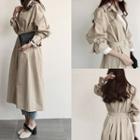 Single-breasted Long Trench Coat With Belt