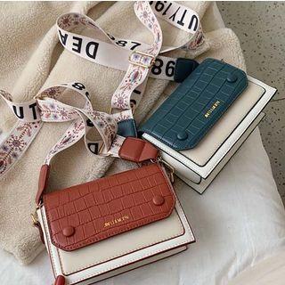 Flap Color Block Crossbody Bag