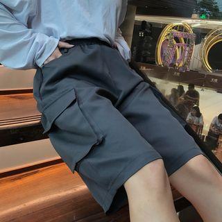 Elastic-waist Cargo Shorts