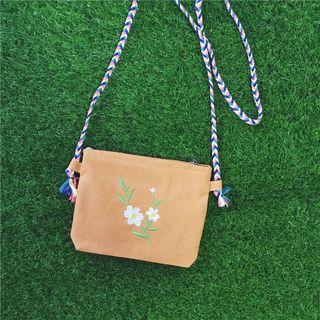 Canvas Embroidered Cross Bag