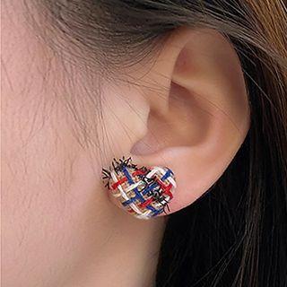 Heart Plaid Earring