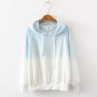 Color-block Hooded Long-sleeve Sweatshirt