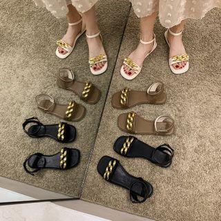 Ankle Strap Chained Sandals
