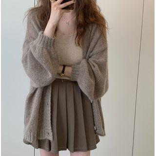 Cardigan / Pleated Skirt / Set