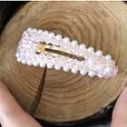 Faux Pearl Faux Crystal Hair Clip 1 Pc - As Shown In Figure - One Size