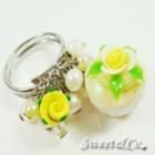 Sweet Mini Yellow Glitter Cupcake Floral Ring