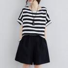 Short-sleeve Striped T-shirt / Shorts / Set