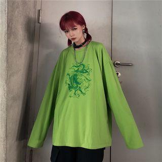 Dragon Print Oversize T-shirt