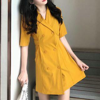 Double-breasted Slim-fit Mini Dress