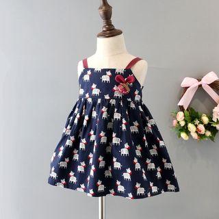 Spaghetti-strap Floral Print Sleeveless Dress
