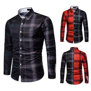 Two Tone Plaid Shirt