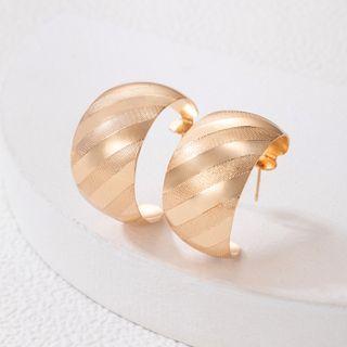 Geometric Alloy Earring 21274 - 1 Pair - Gold - One Size