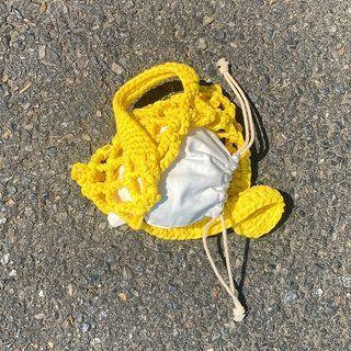 Vivid Net Mini Tote Bag With Pouch
