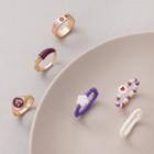 Set Of 6: Ring 20199 - Set Of 6 - Purple - One Size