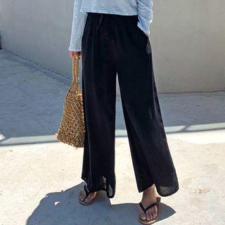 Tie-front Flow Wide Pants