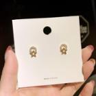 Rhinestone Alloy Star Earring Silver Needle - As Shown In Figure - One Size