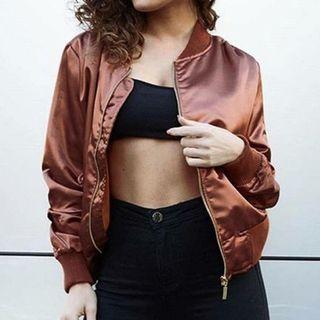 Zip-up Thin Bomber Jacket