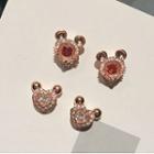 925 Sterling Silver Mouse Stud Earring