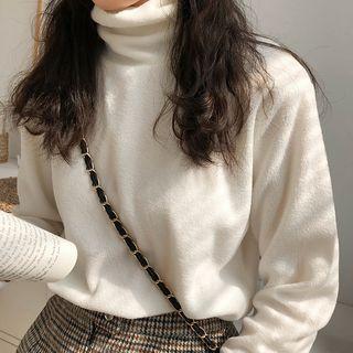 Long-sleeve Mock Neck Top / Turtleneck Top