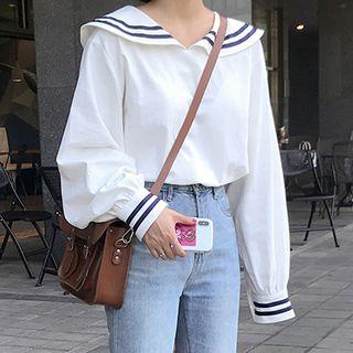 Long-sleeve Sailor Collar Top