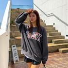 Flex Printed Boxy Sweatshirt