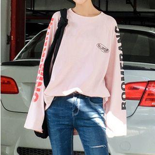 Letter Sweatshirt Pink - One Size