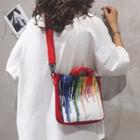 Color Splash Canvas Crossbody Bag