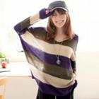 Color-block Loose-fit Sweater