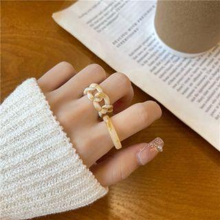 Set Of 2: Ring Set Of 2 - Beige - One Size